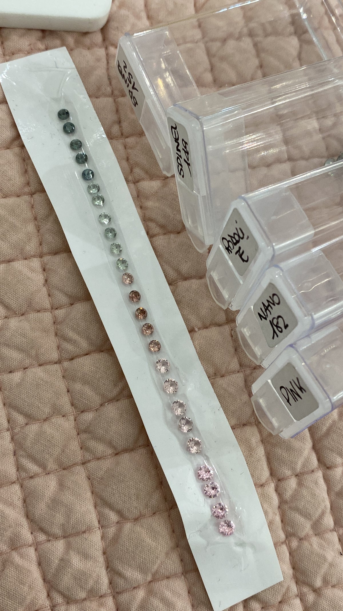 PINK, SAGE AND EUCALYPTUS TENNIS BRACELET