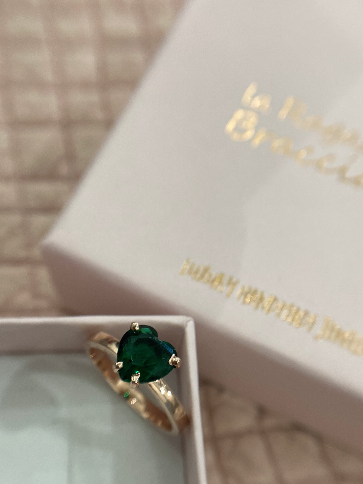 Solitario Cuore Verde