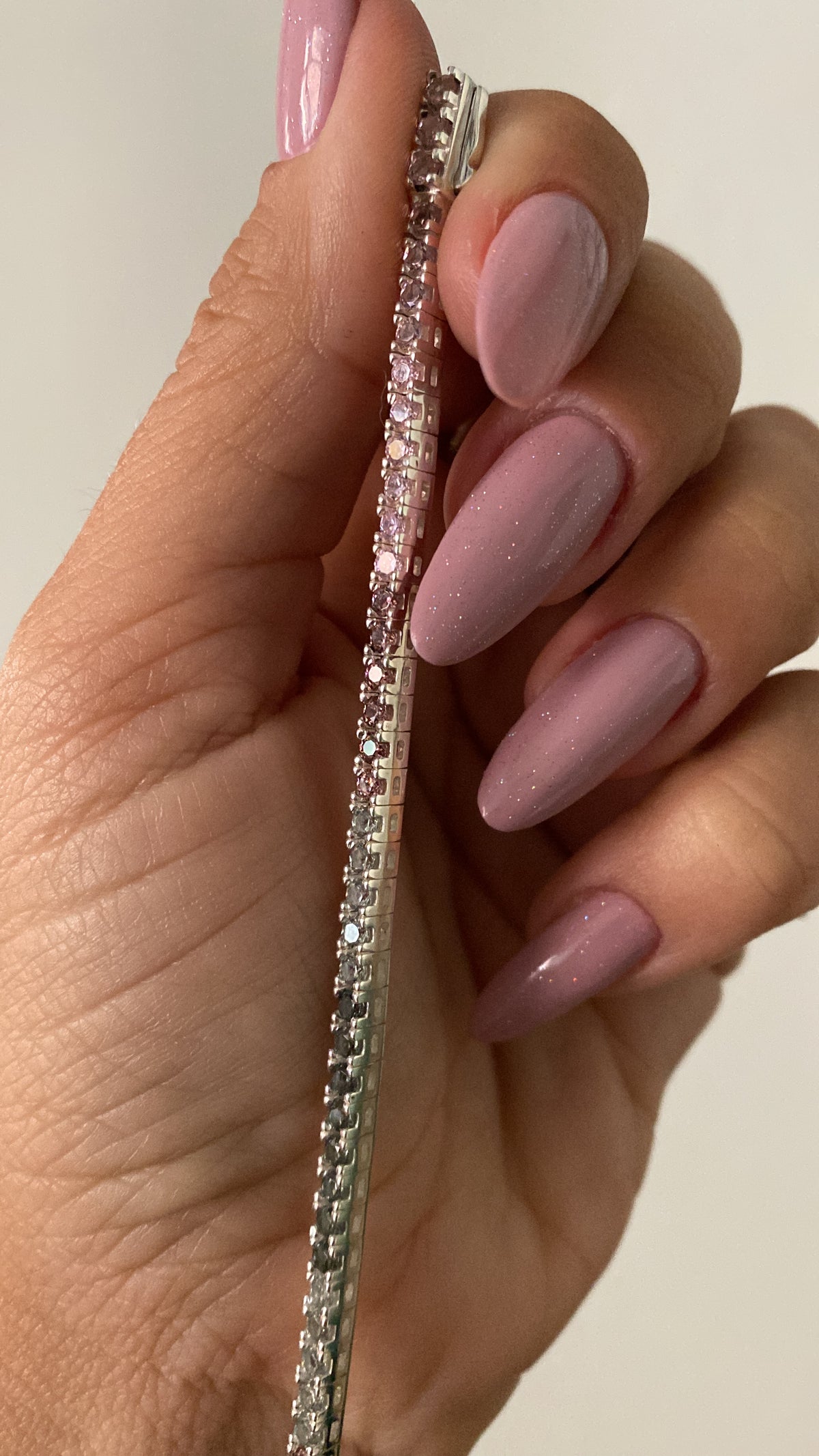 PINK, SAGE AND EUCALYPTUS TENNIS BRACELET