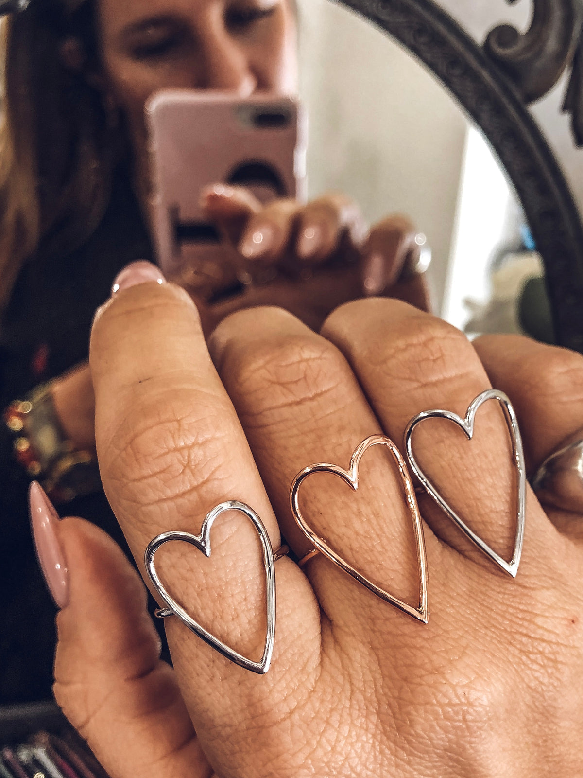 Anello Cuore Vuoto ALLUNGATO