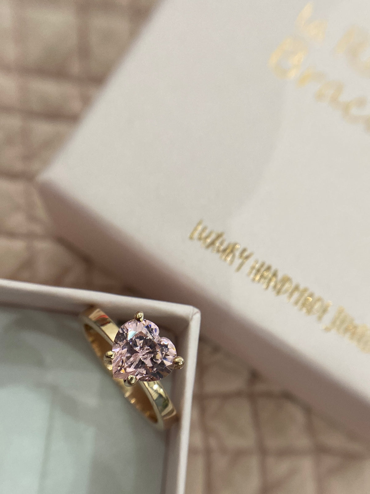 Solitario Cuore Rosa