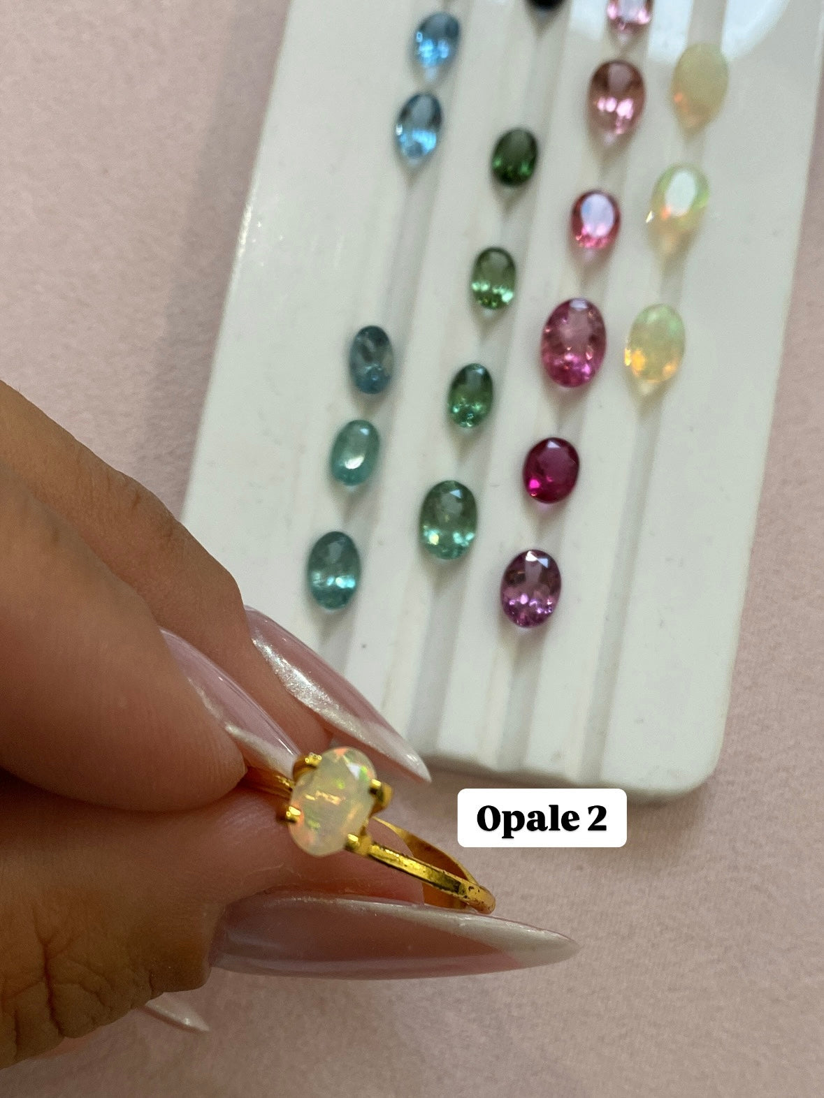 OPALE BIANCO - crea il tuo anello