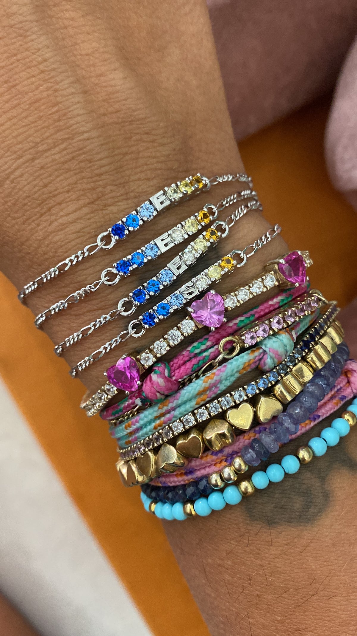 LES PETITE REBELLE BRACELET WITH LETTER CHARM