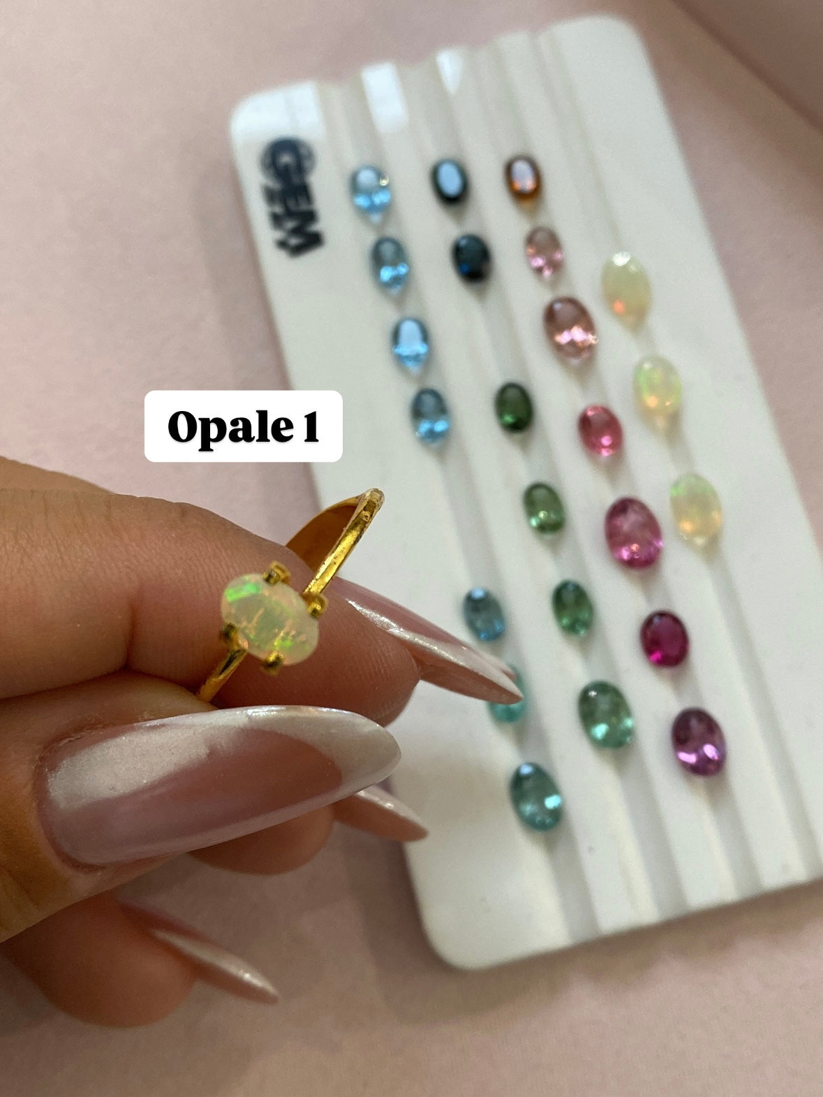 OPALE BIANCO - crea il tuo anello
