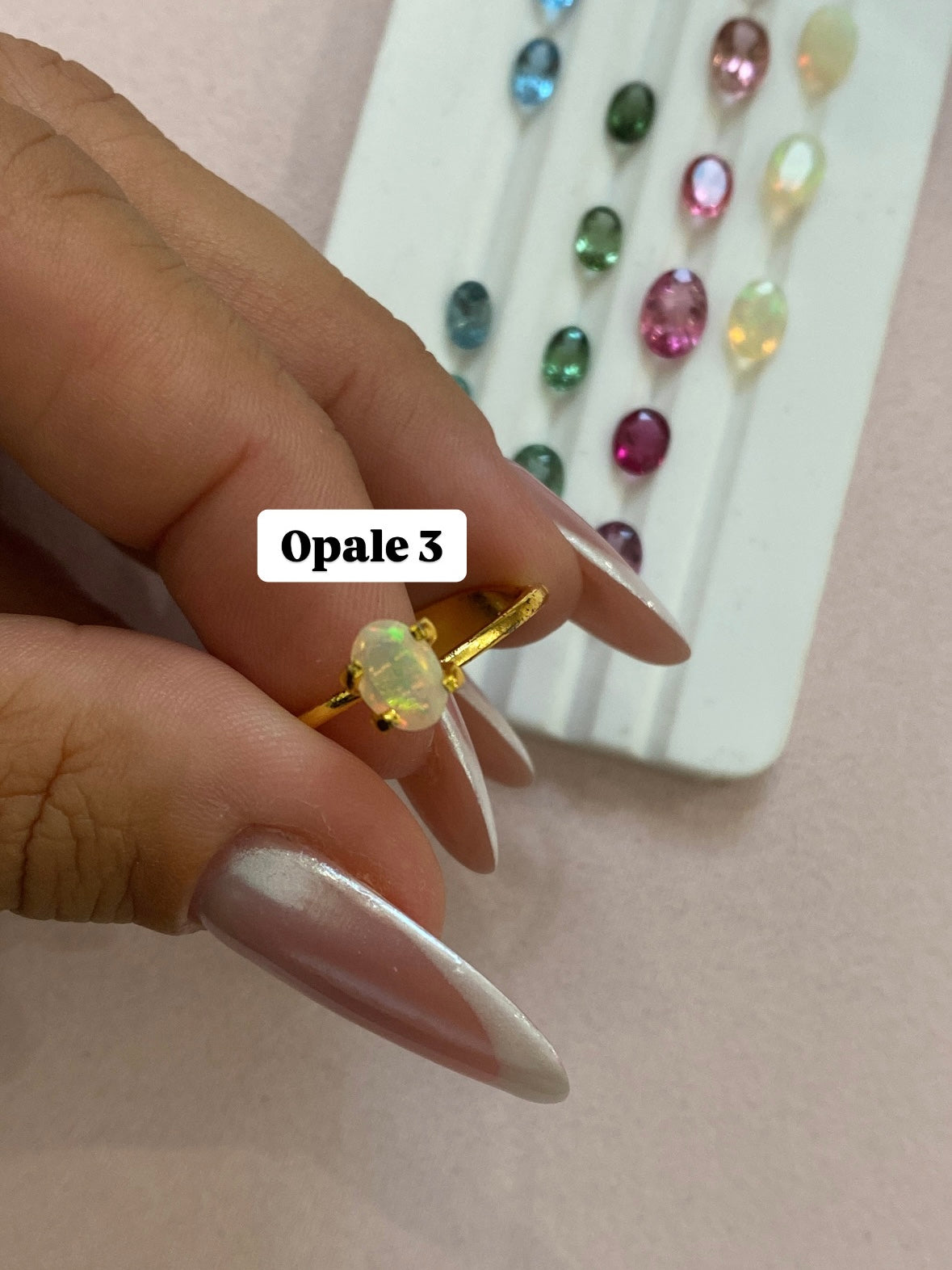 OPALE BIANCO - crea il tuo anello