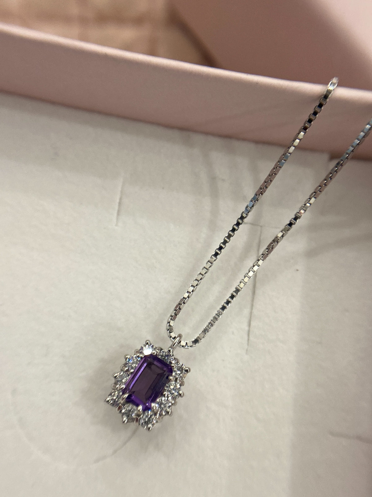 Collana Mini Kate Rettangolare Ametista